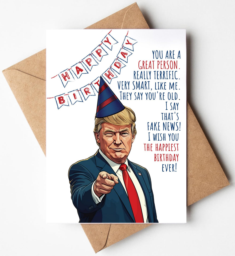 Gelid Trump card inside with blank space for personal note