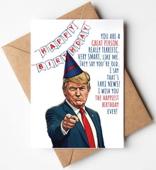Gelid Trump card inside with blank space for personal note