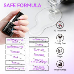 Gelike EC blooming gel gradient effect on natural nails