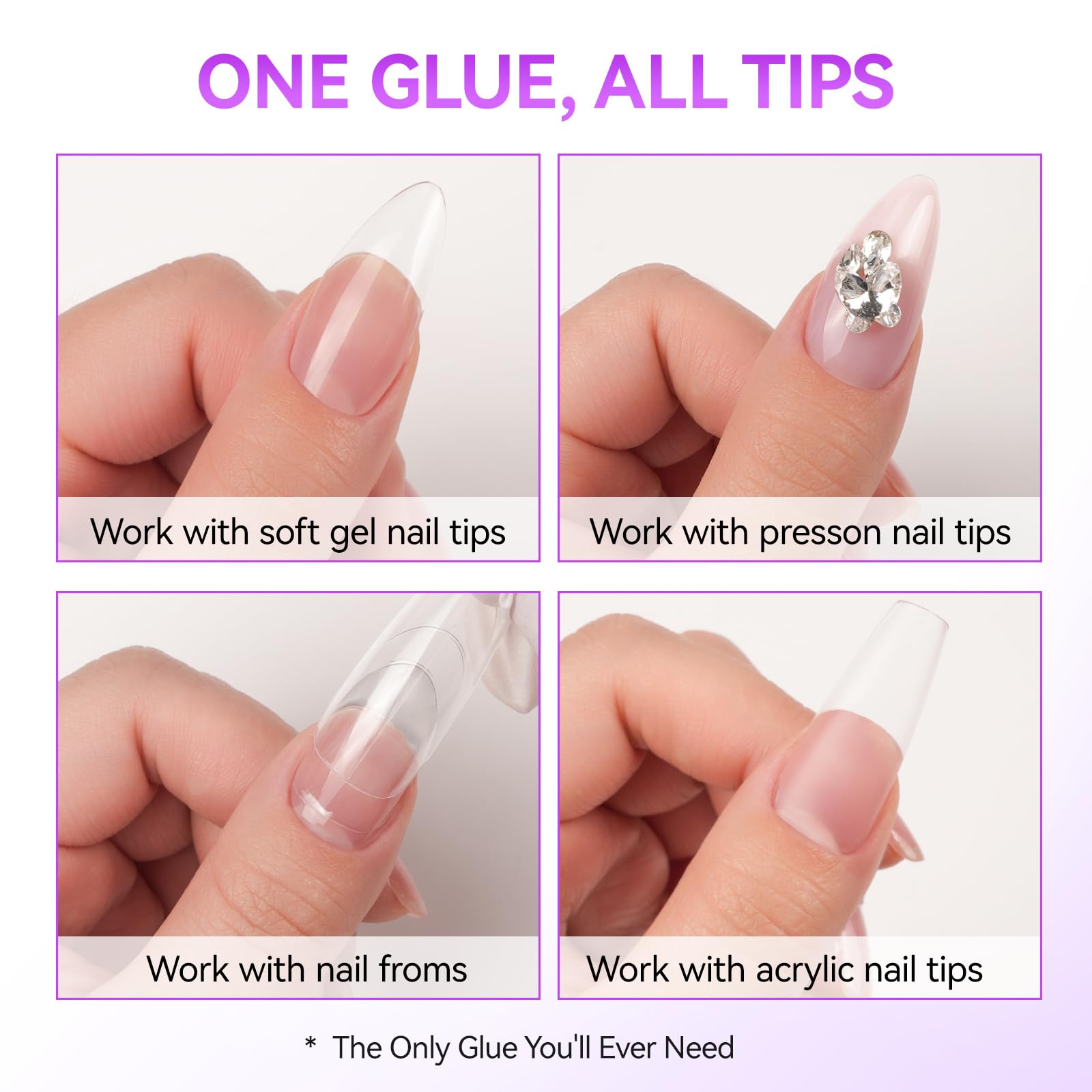 Gelike EC builder gel applied to extend and shape the nail