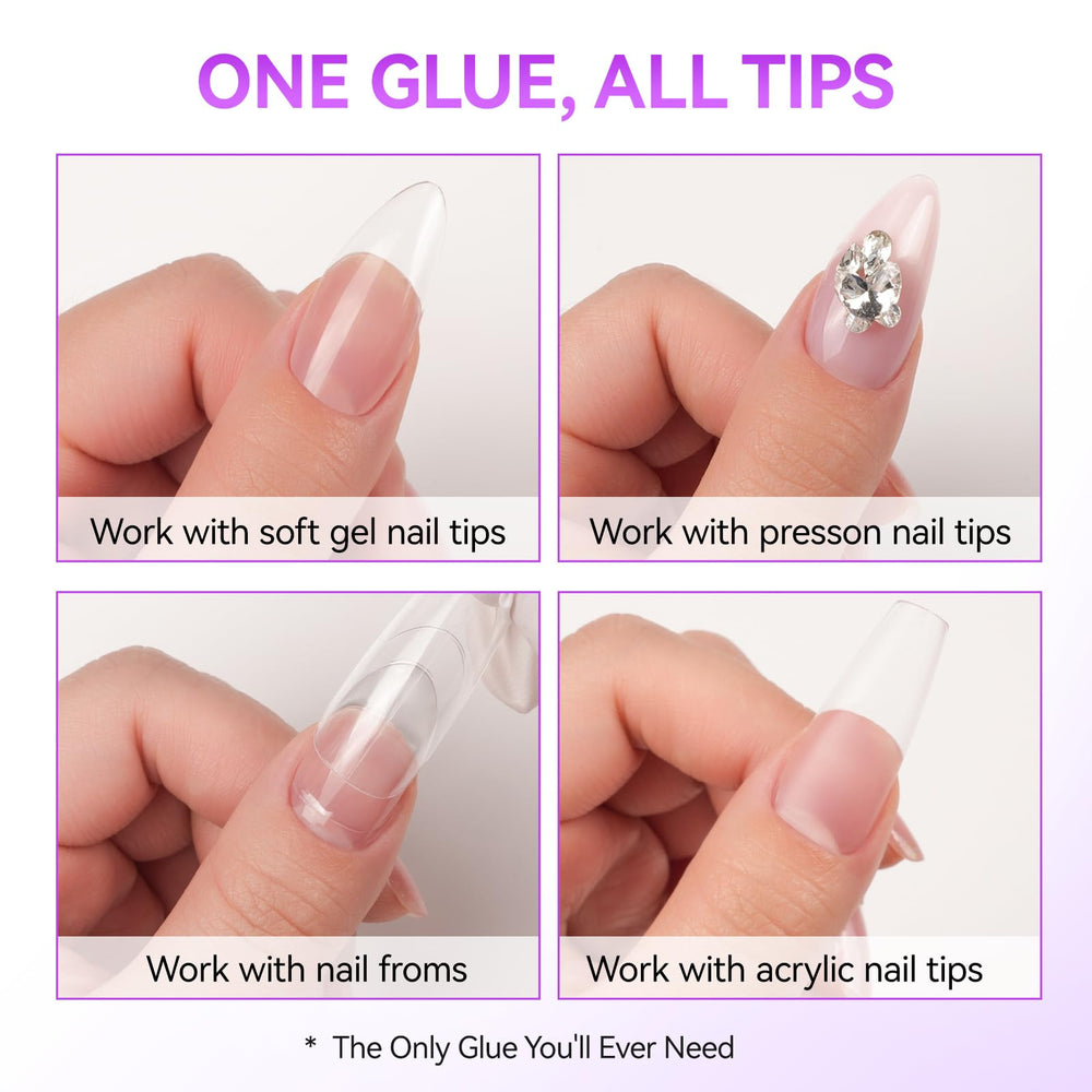 Gelike EC builder gel applied to extend and shape the nail