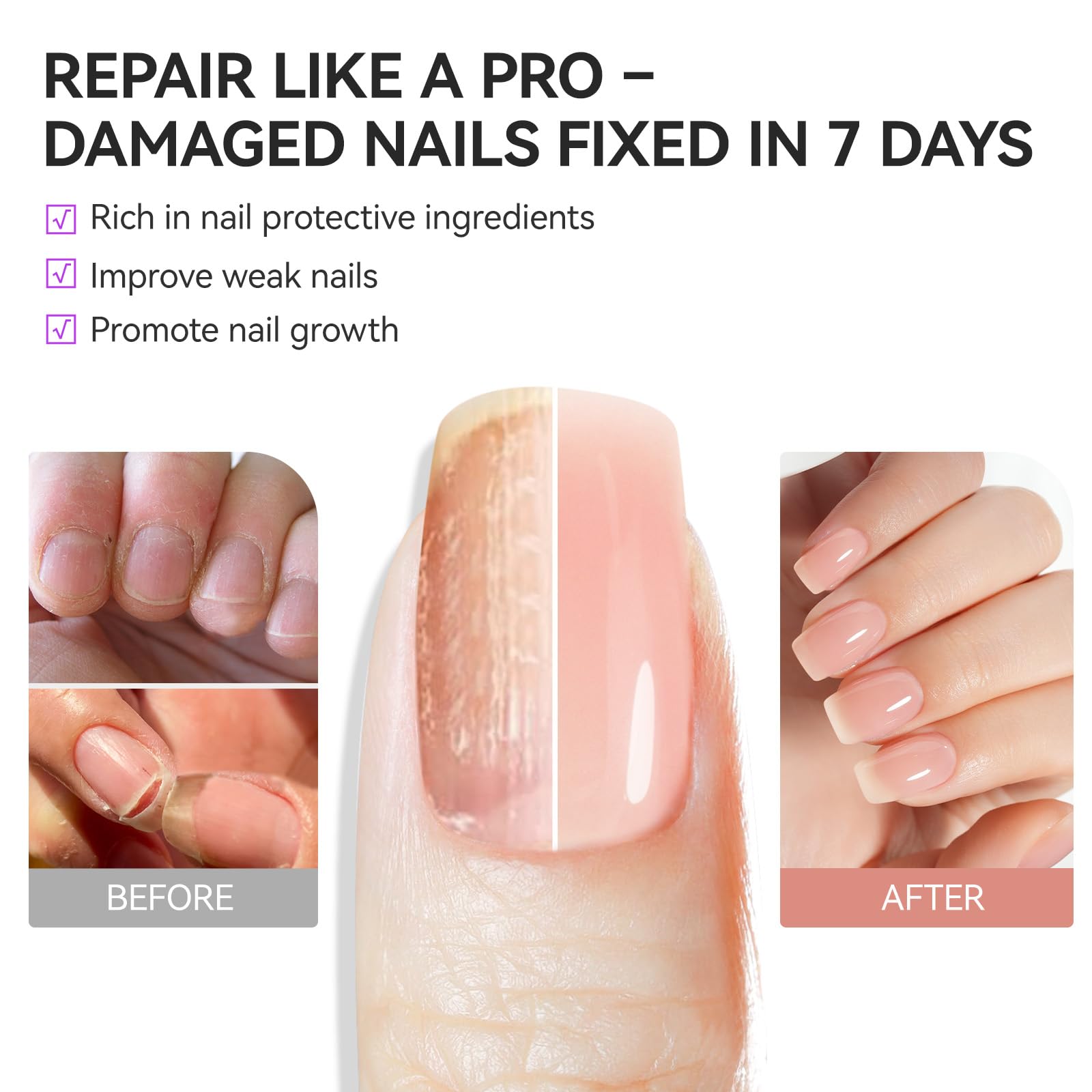 gelike ec ingredients panel emphasizes keratin and jojoba oil nourishing nails