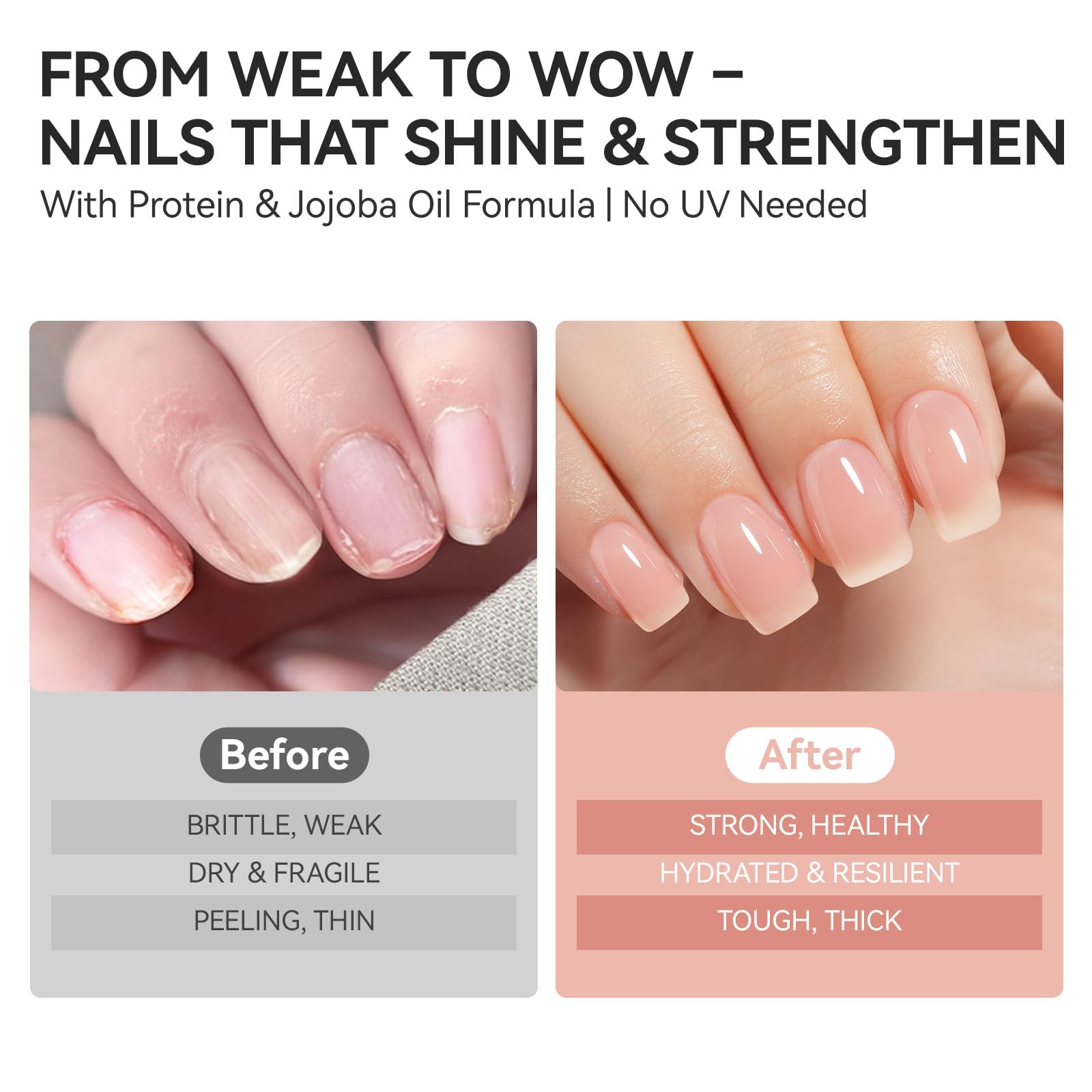 gelike ec Nails surface texture showcase smooth, even surface after 2 coats