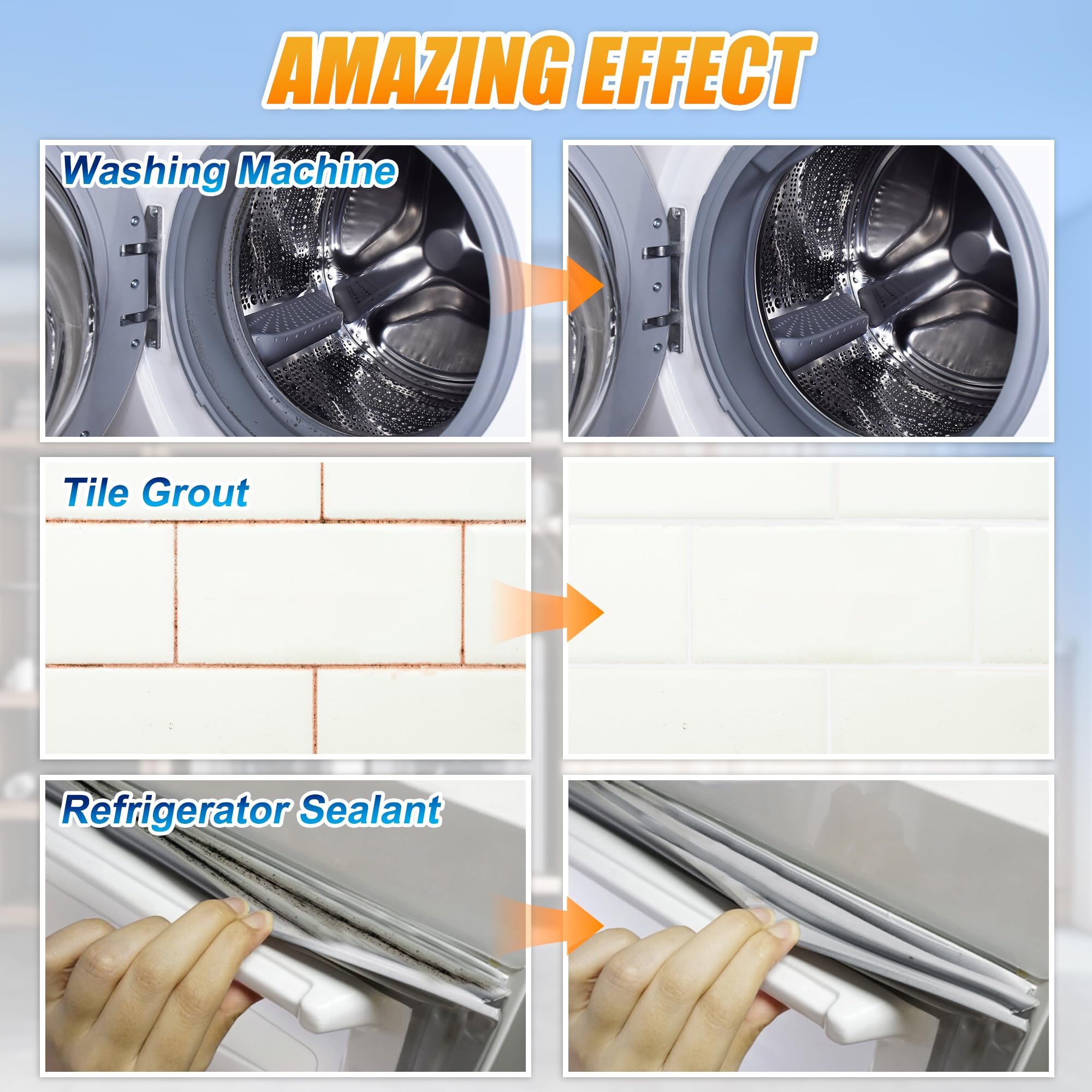 Gelivable grout cleaning close-up highlights tough stain removal.