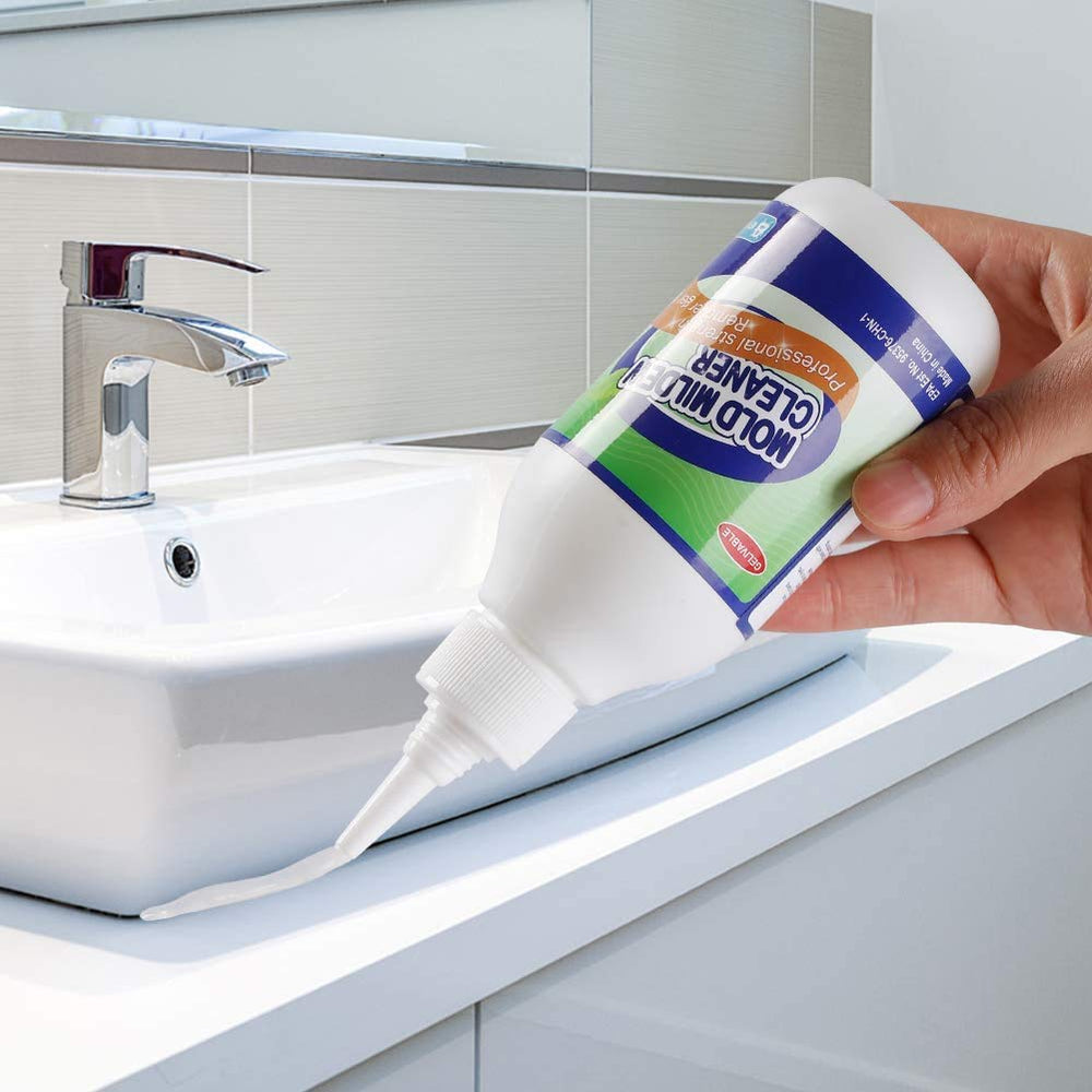 GELIVABLE Mold Remover Gel dispensing action demonstrates precise application for grime