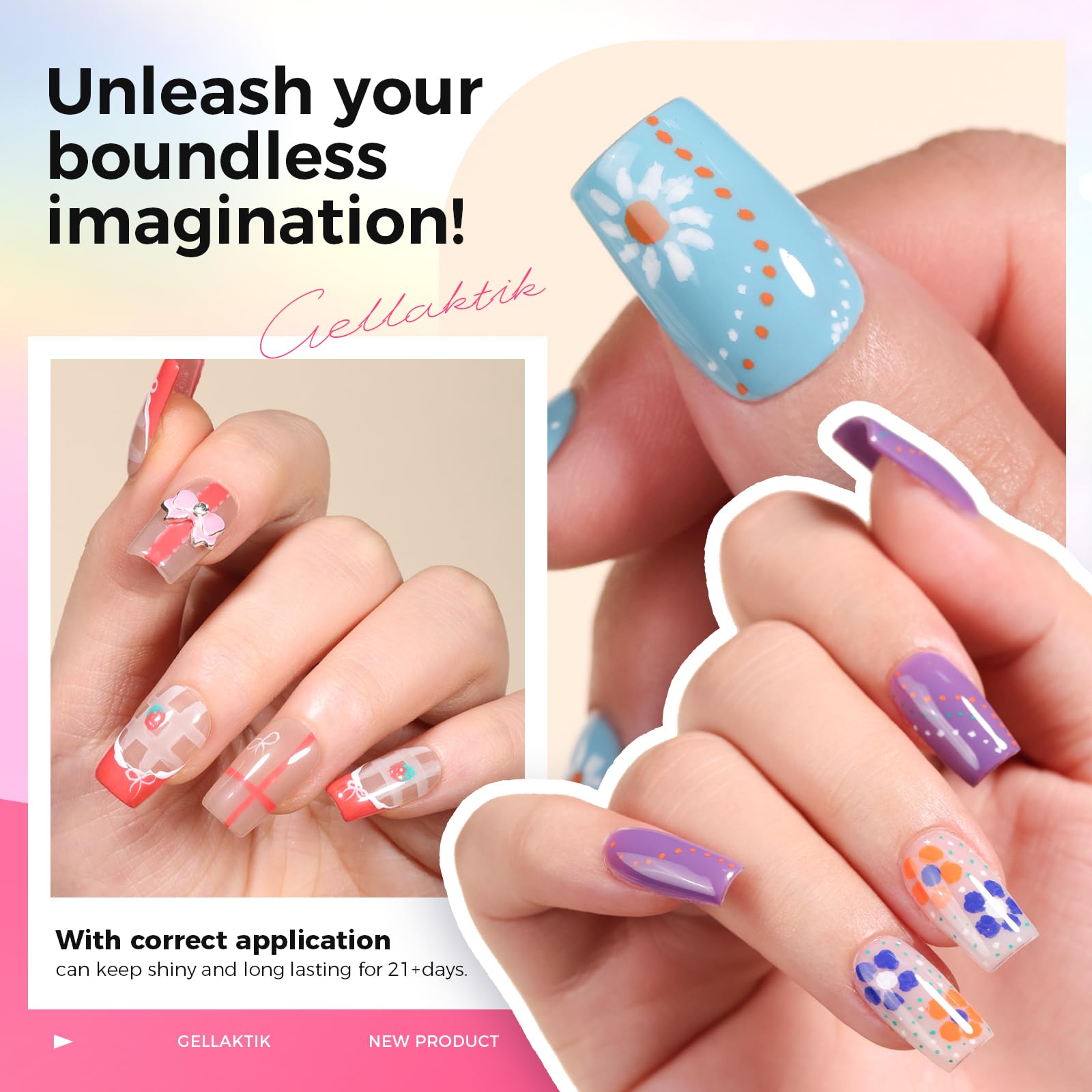 GELLAKTIK home salon nail art kit for DIY designs