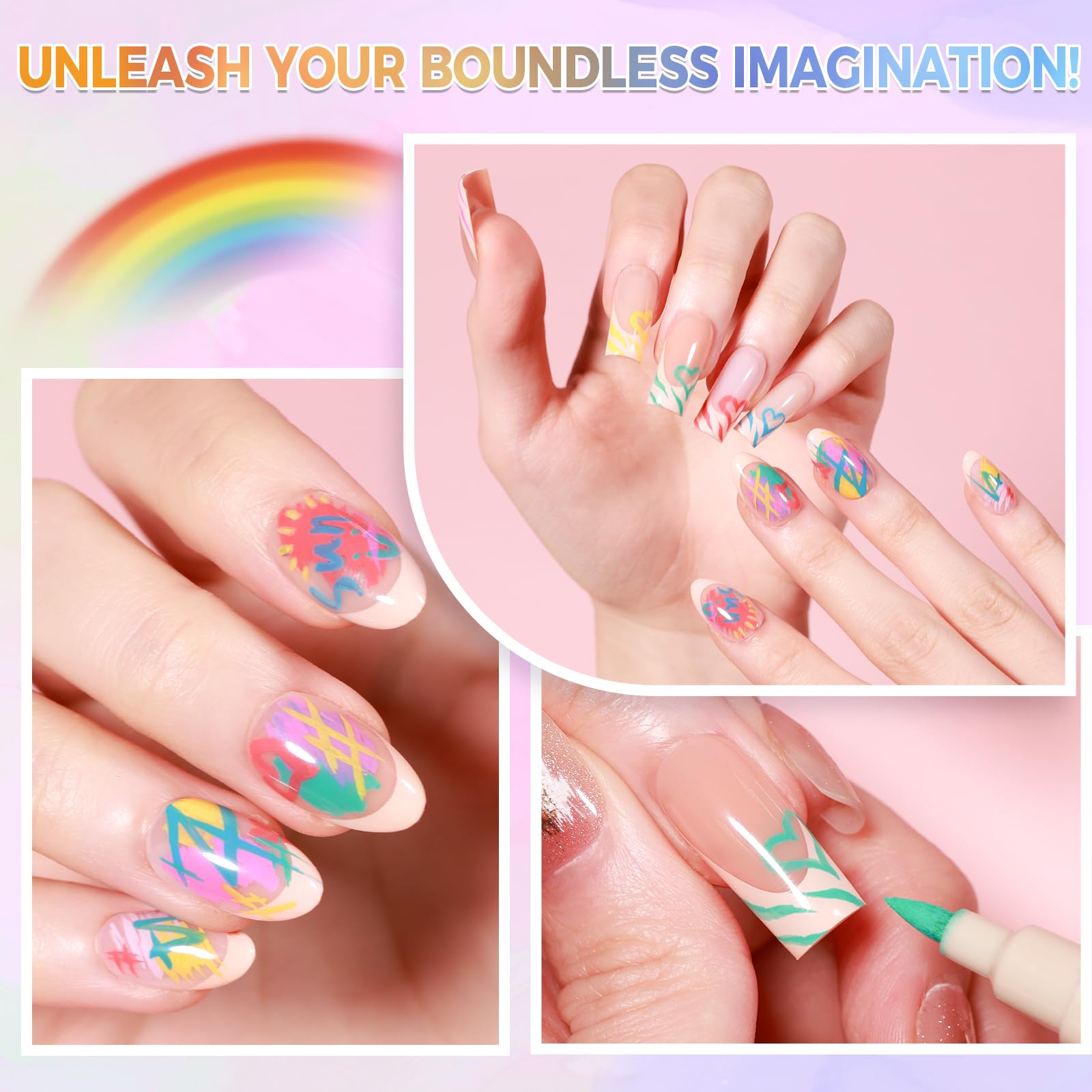 Gellaktik tips are easy to use and create dots, lines, and patterns.