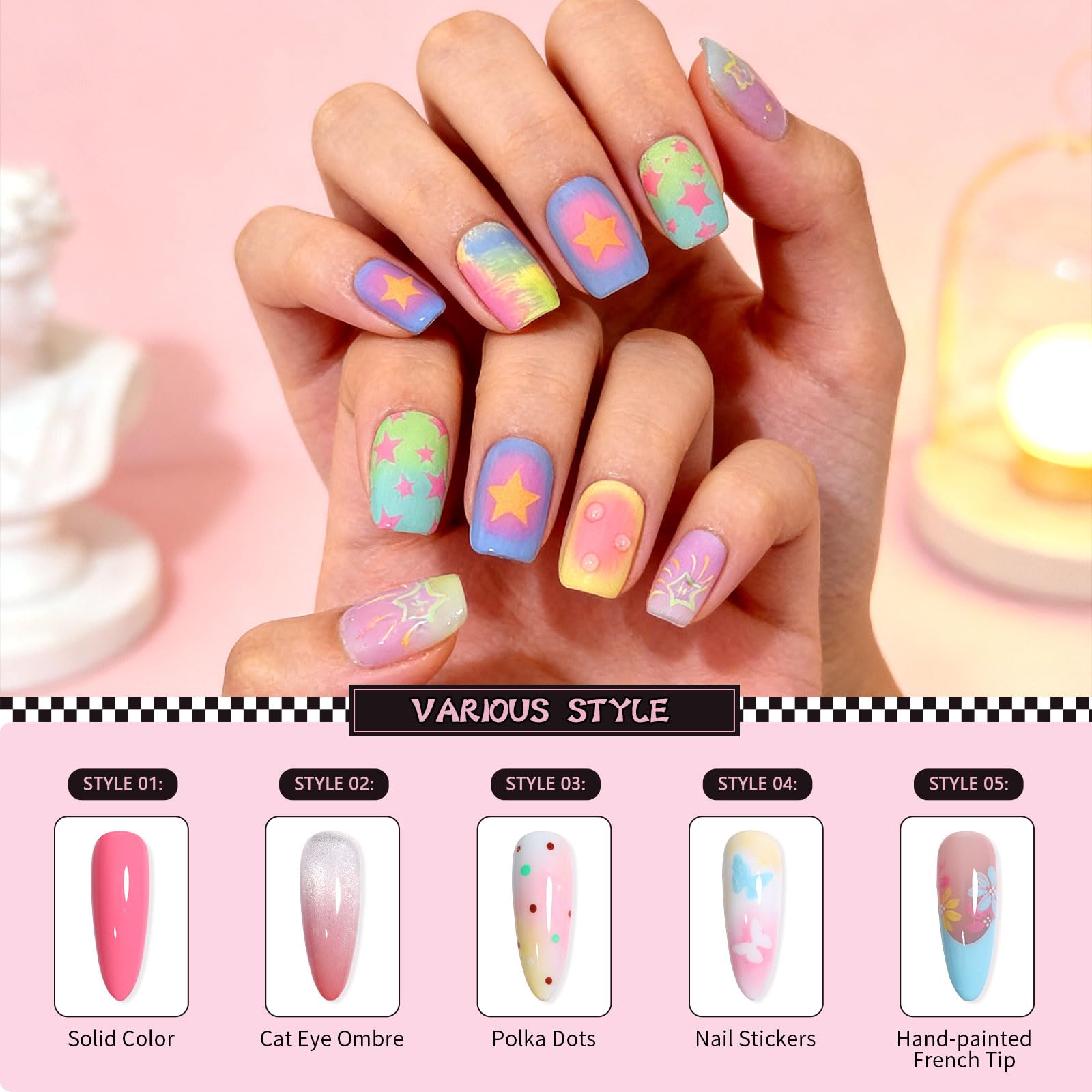 GELLAKTIK nail brush set for precise, mess-free ombre applications.