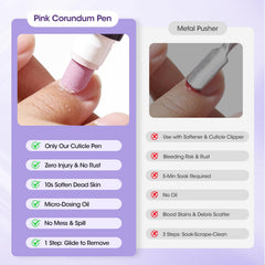 GELLEN 45deg angled tip enables precise edge on cuticles.