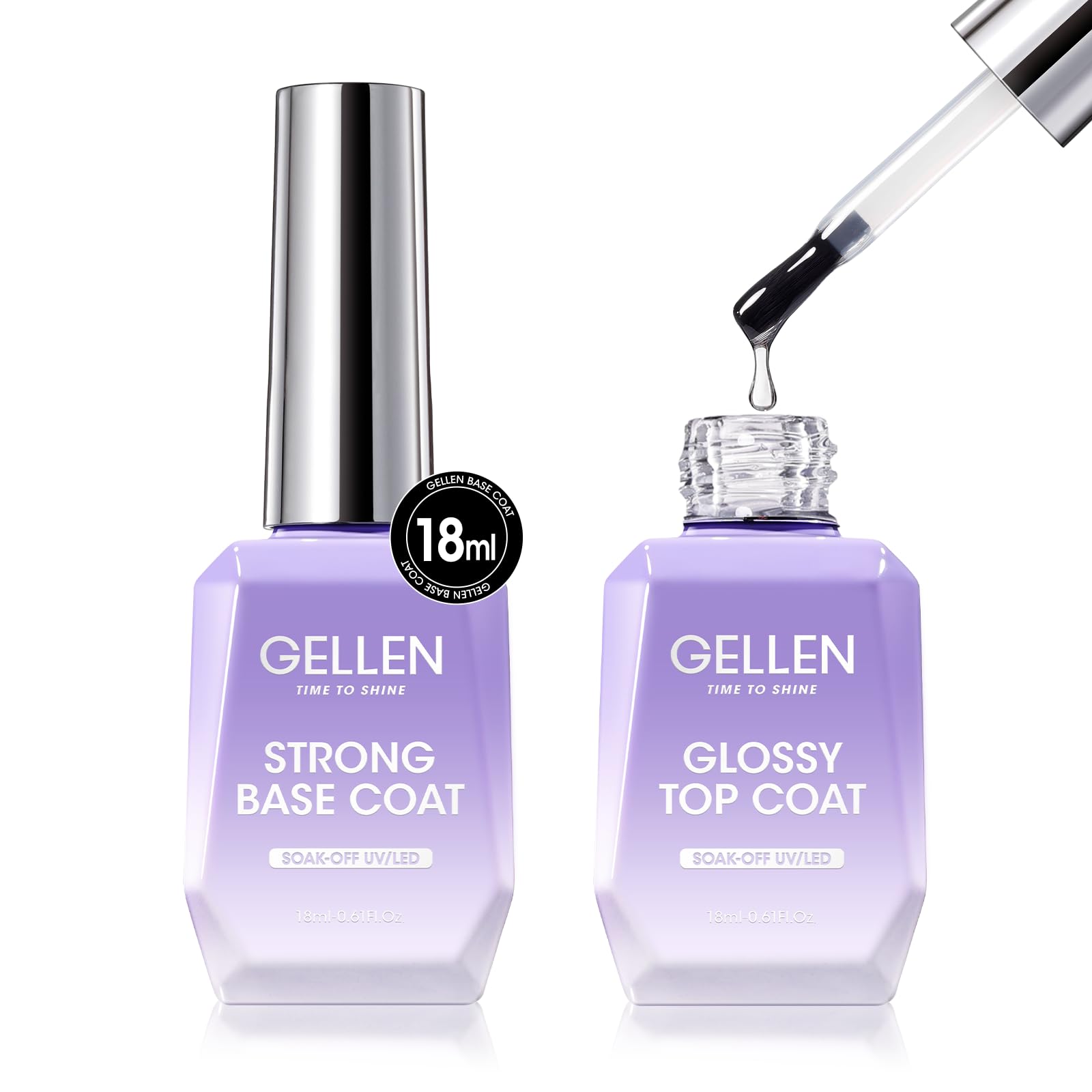GELLEN Base Coat 18ml ready to boost adhesion on natural nails.