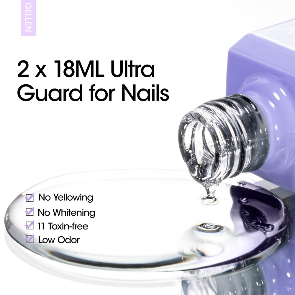 GELLEN Base Coat 18ml enhances adhesion for long-wear gel manicures.