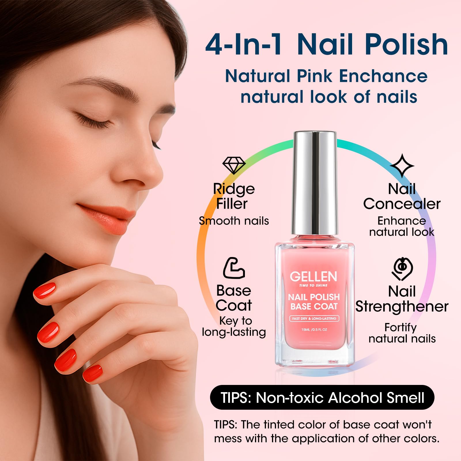 GELLEN calcium-strengthener bottle highlights 4-in-1 formula benefits