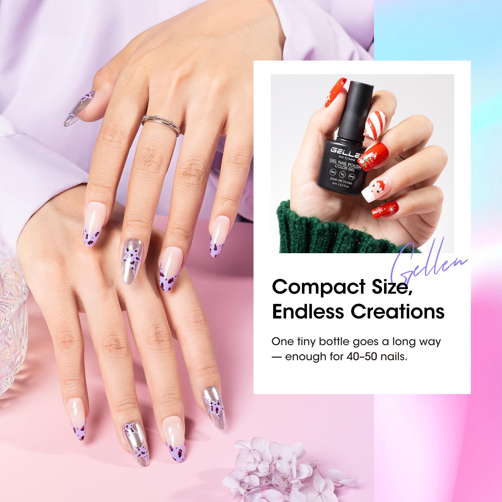 GELLEN Cat-Eye Top Coat with magnet creates dynamic light reflections