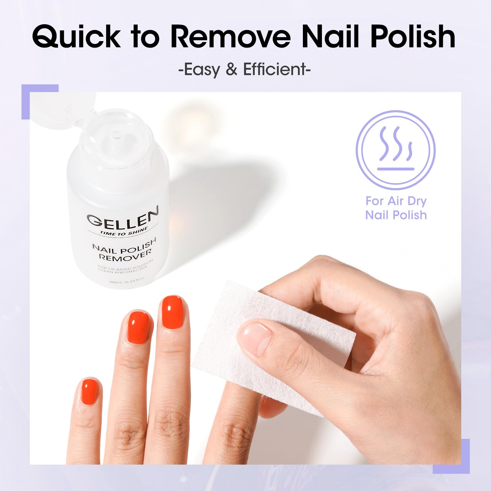 Gellen clear formula leaves no residue and helps prevent drying nails