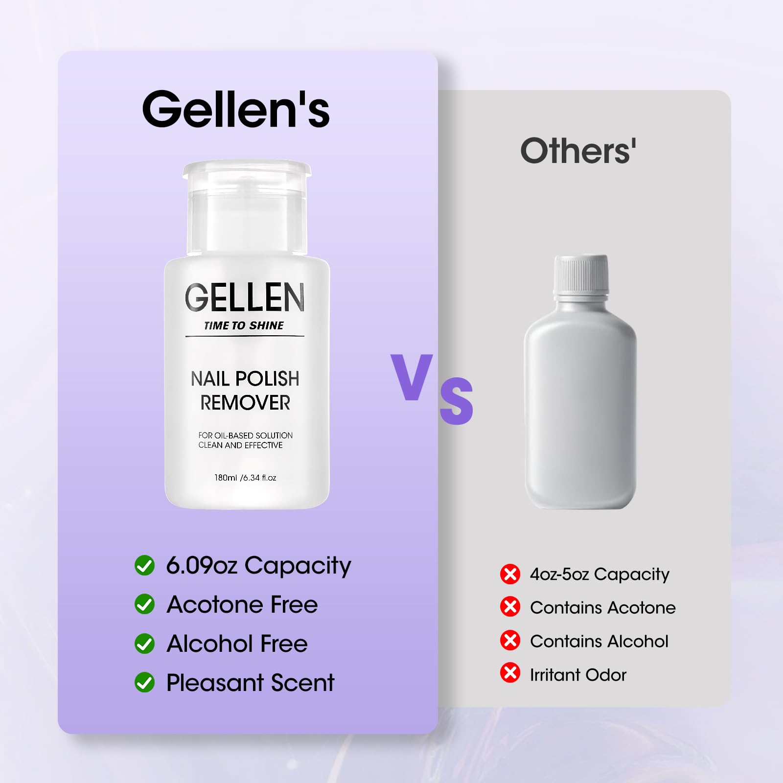 Gellen gentle scent makes polish removal pleasant