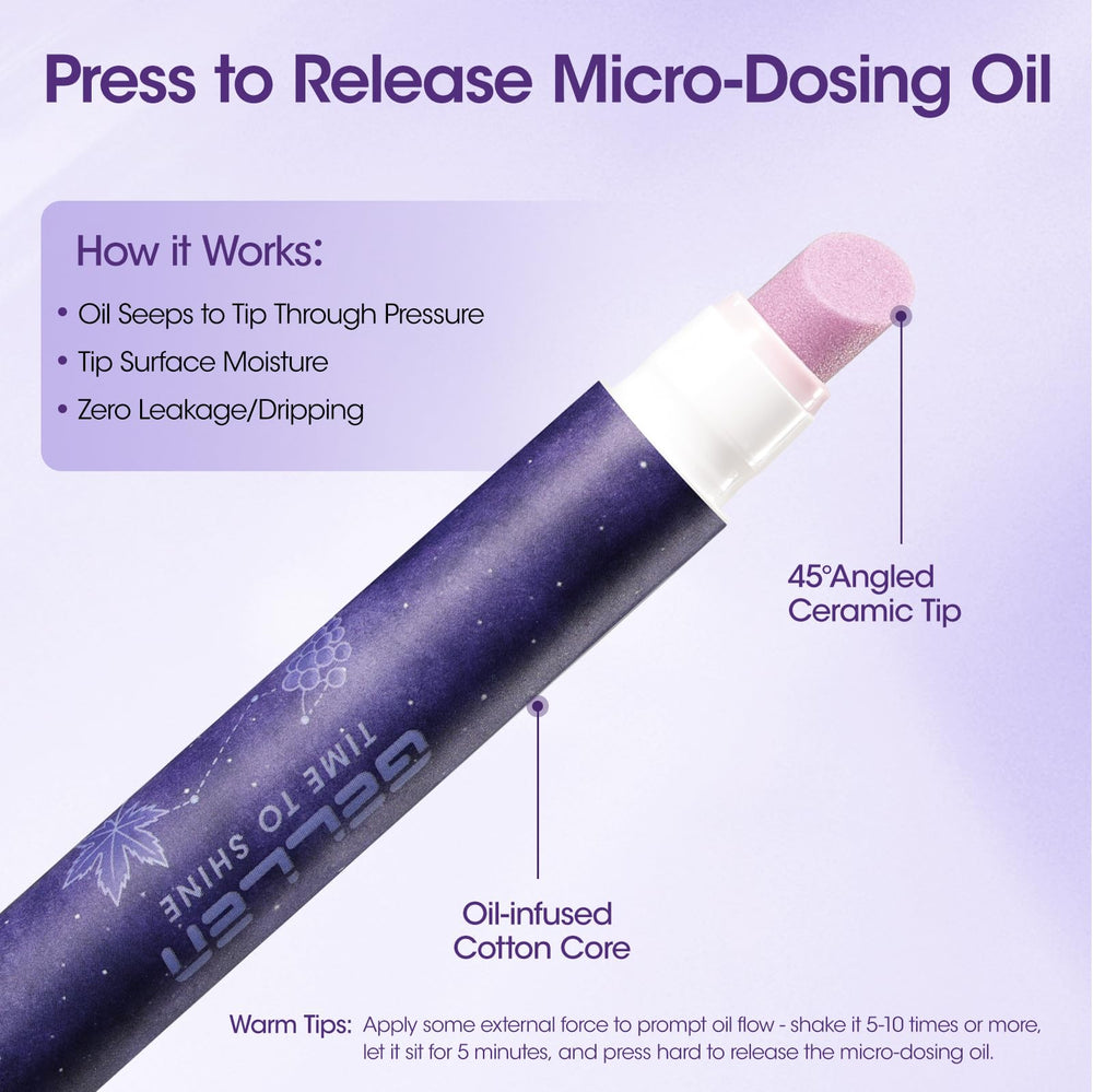 GELLEN Micro-dosing oil seep tip shows controlled nourishment.