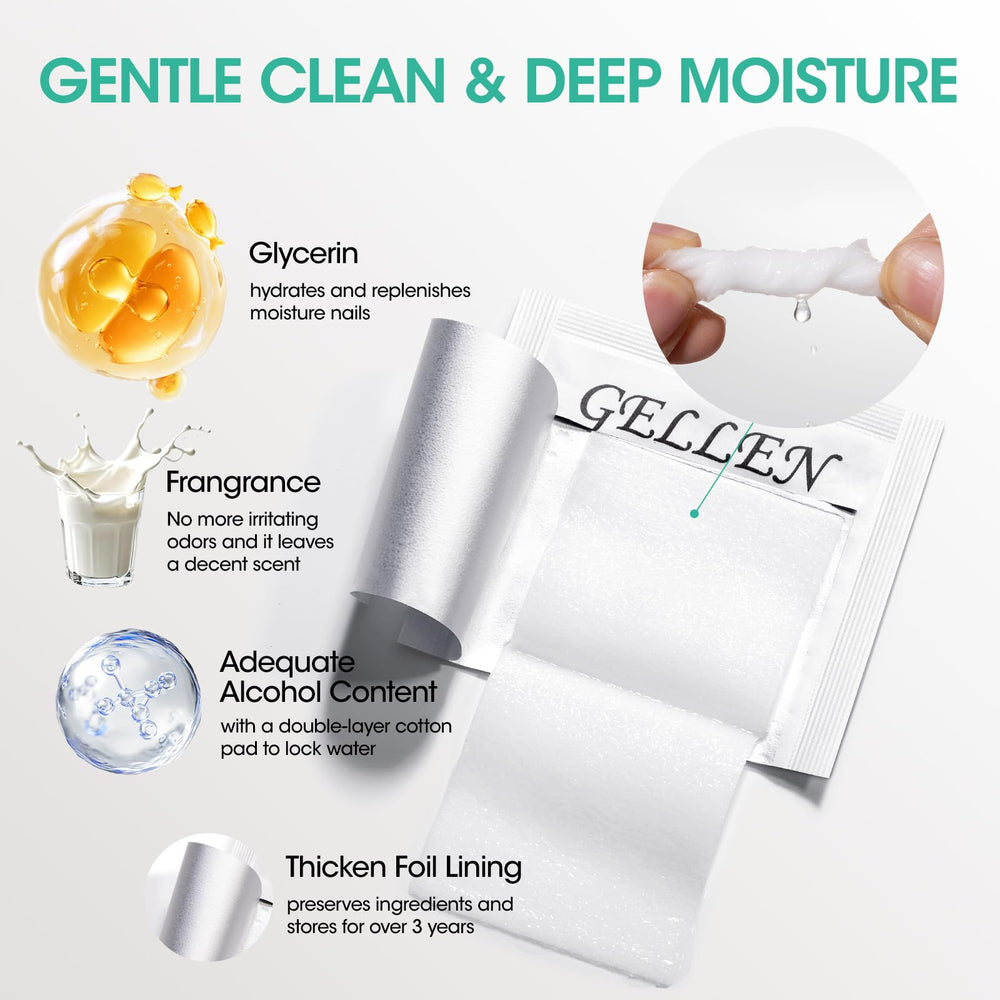 GELLEN pad removing tacky residue for a shiny finish