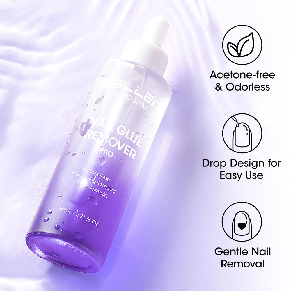 80ml bottle provides extended use for frequent press-on nail changes
