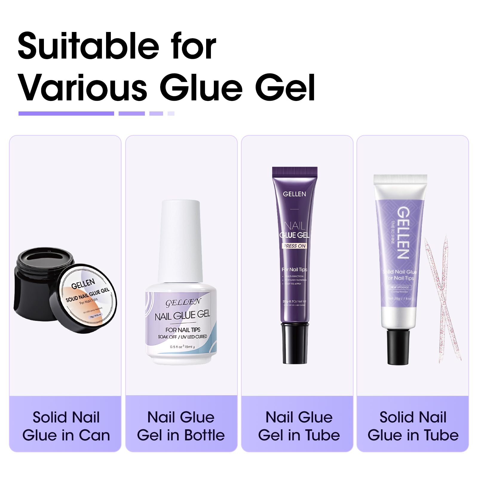 GELLEN easy removal process guides you through steps for glue off