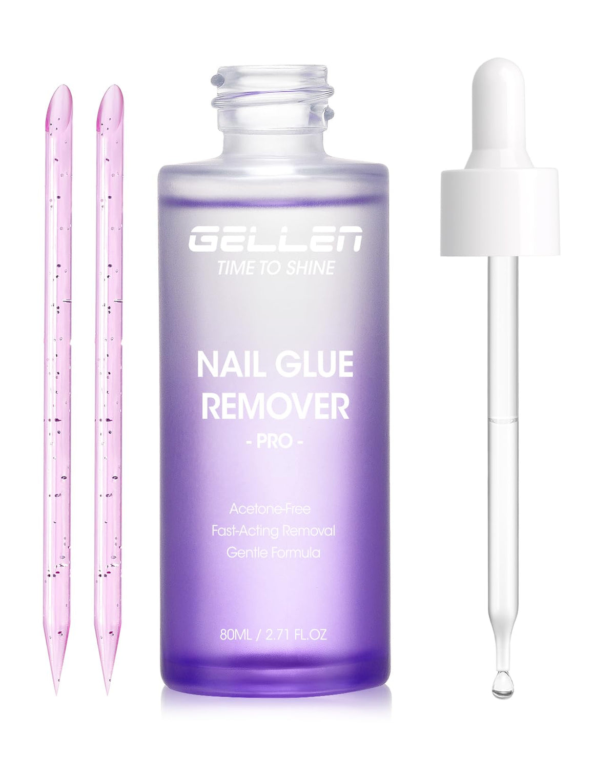 GELLEN nail glue remover with pinpoint head targets the glue seam for precise removal