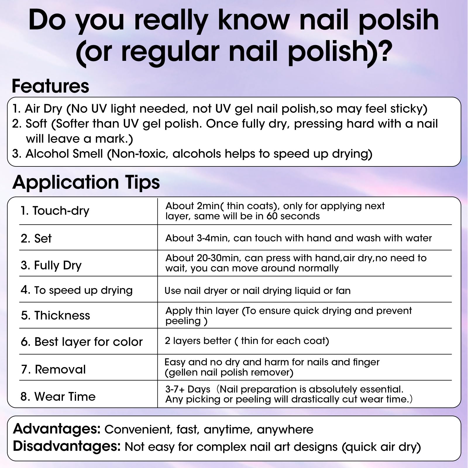 GELLEN nails with sheer clear finish ready for polish
