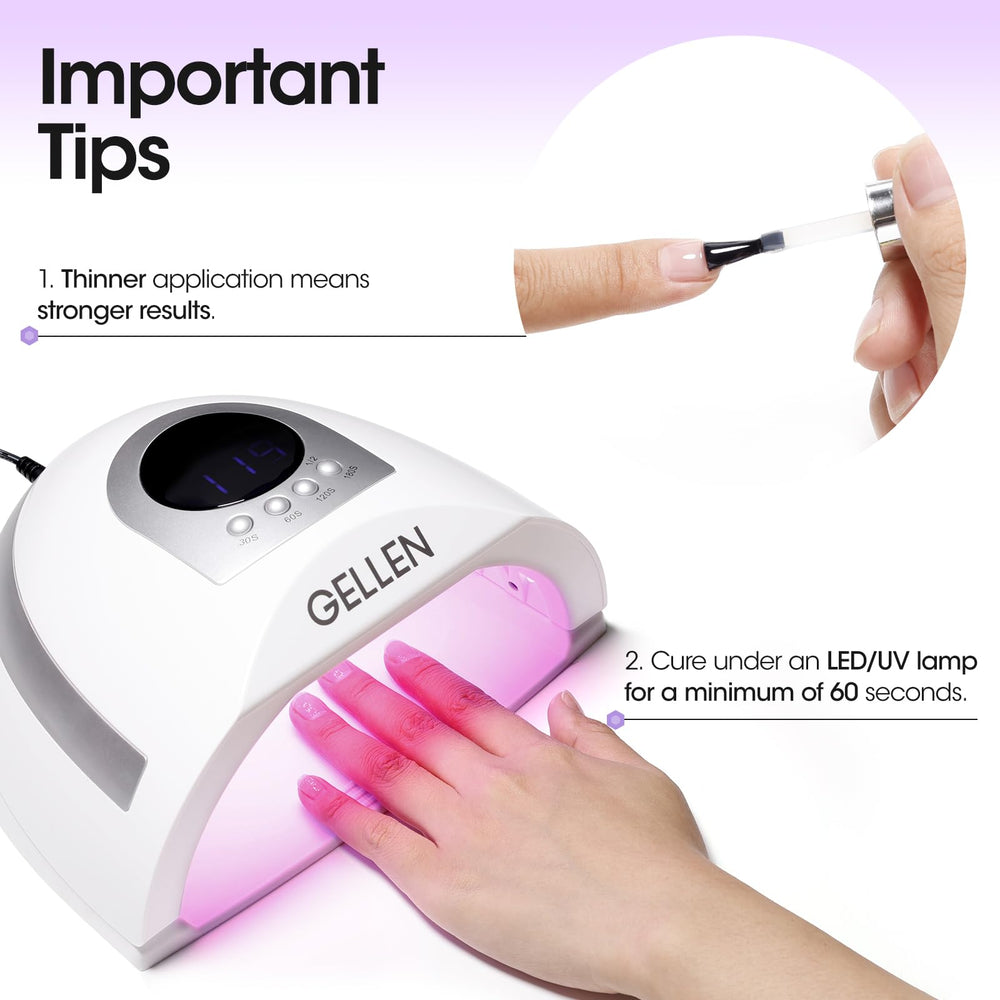 GELLEN No-wipe, low-odor formula highlights safer nail care options.