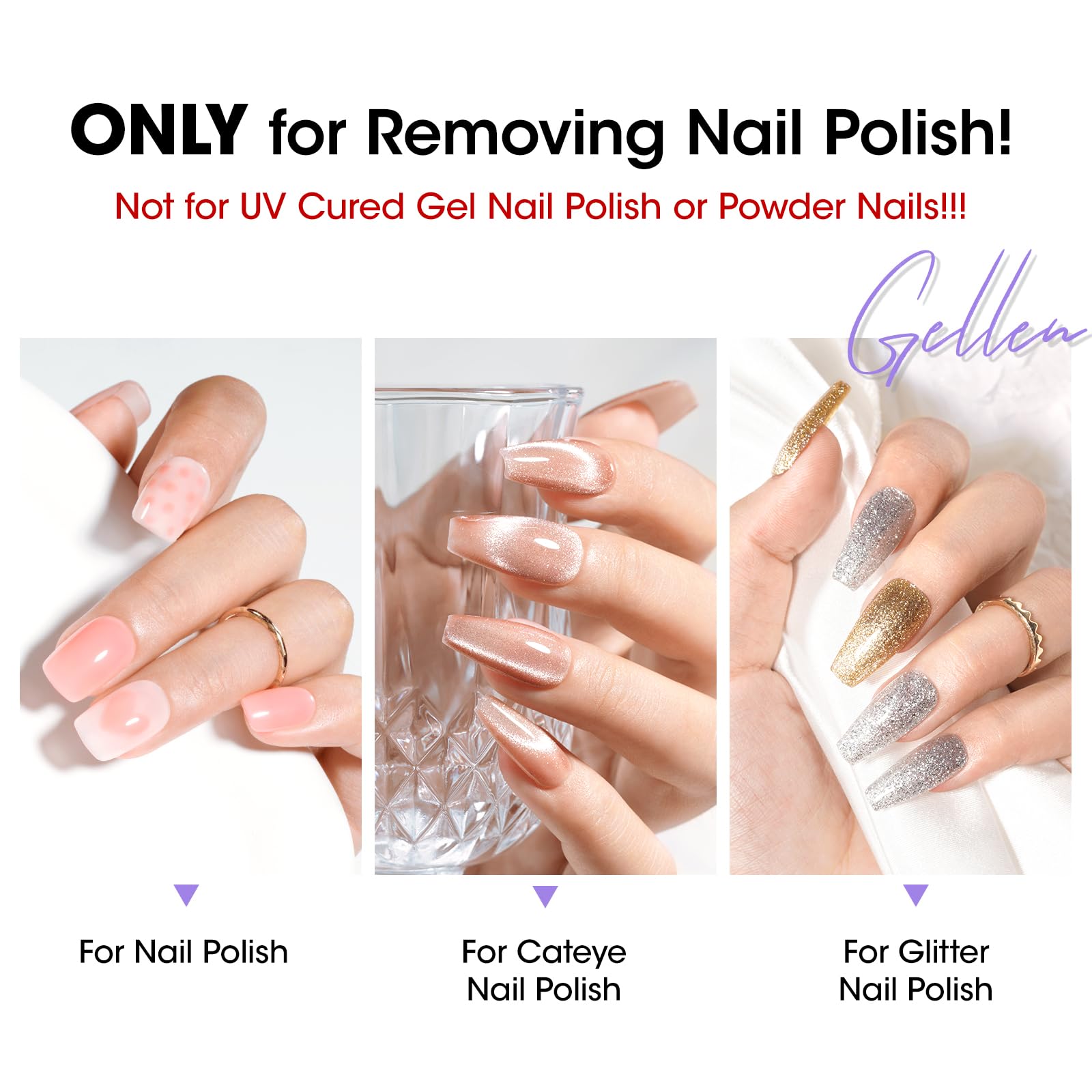 Gellen one handed application design simplifies polish removal