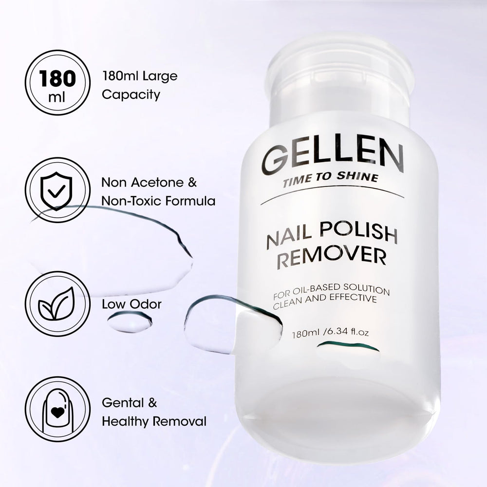 Gellen remover quickly removes regular polish in seconds with no residue