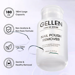 Gellen remover quickly removes regular polish in seconds with no residue