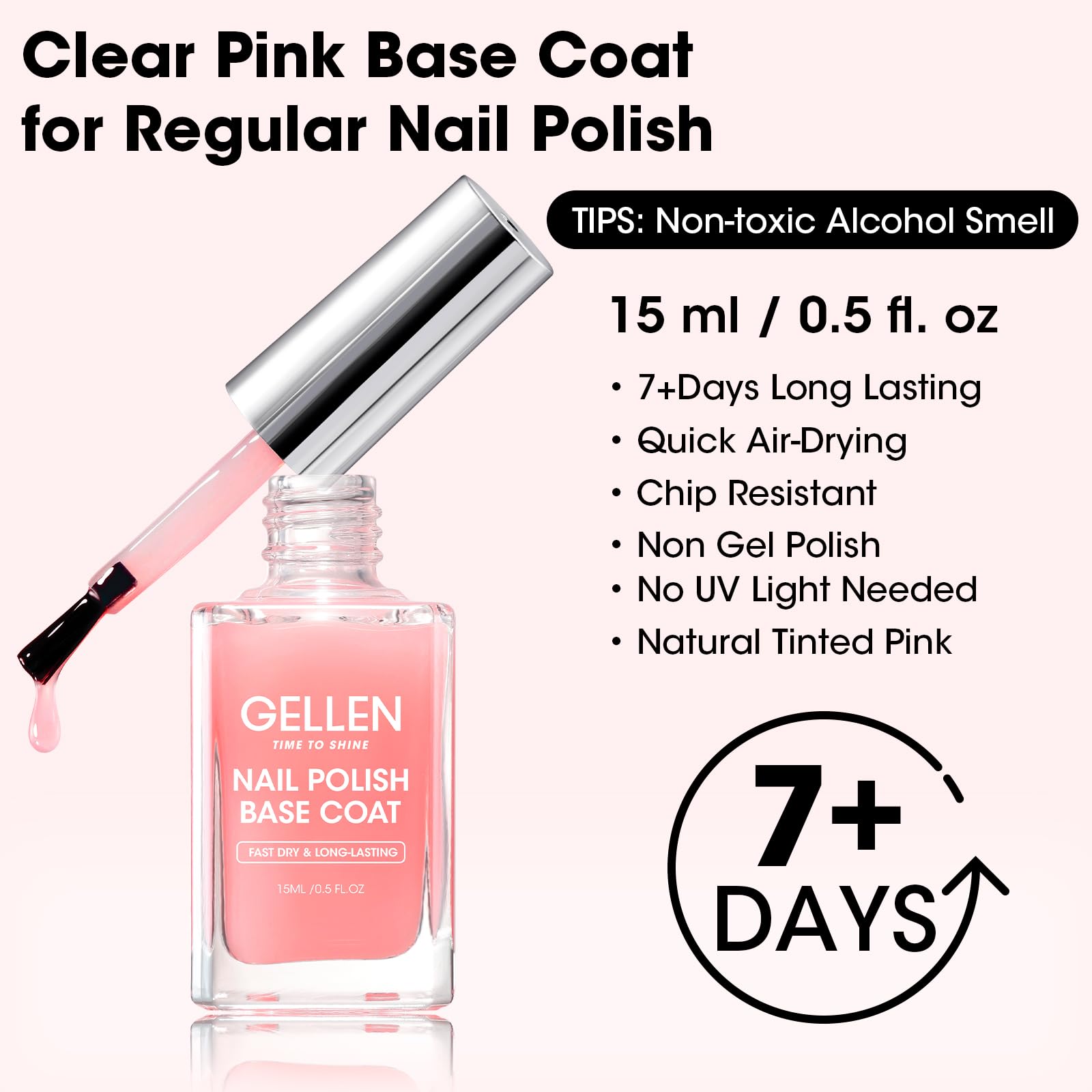 GELLEN ridge filler swatch demonstrates smooth nails and even texture