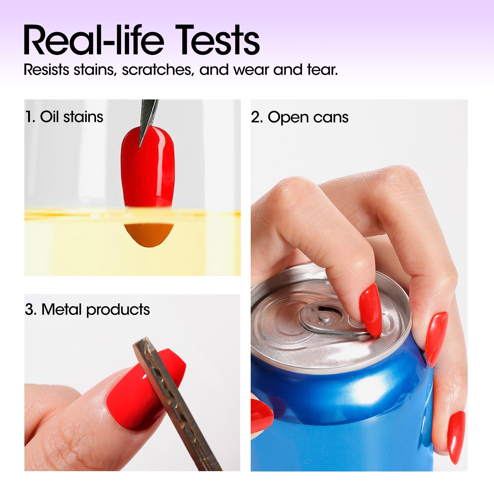 GELLEN Top Coat 18ml demonstrates versatile use on natural and artificial nails.