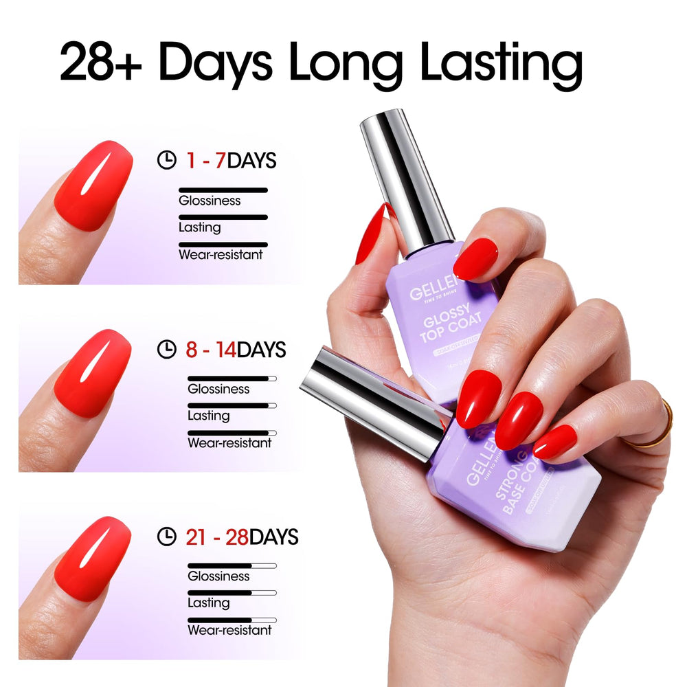 GELLEN Wear-resistant coat 18ml helps maintain a glossy gel manicure.