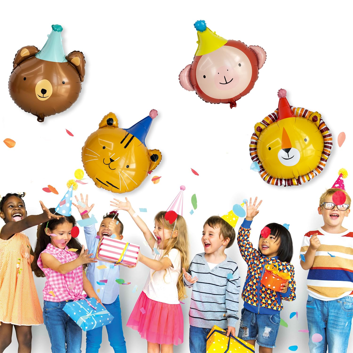 GELOBO cat head foil balloon creates playful party backdrops.