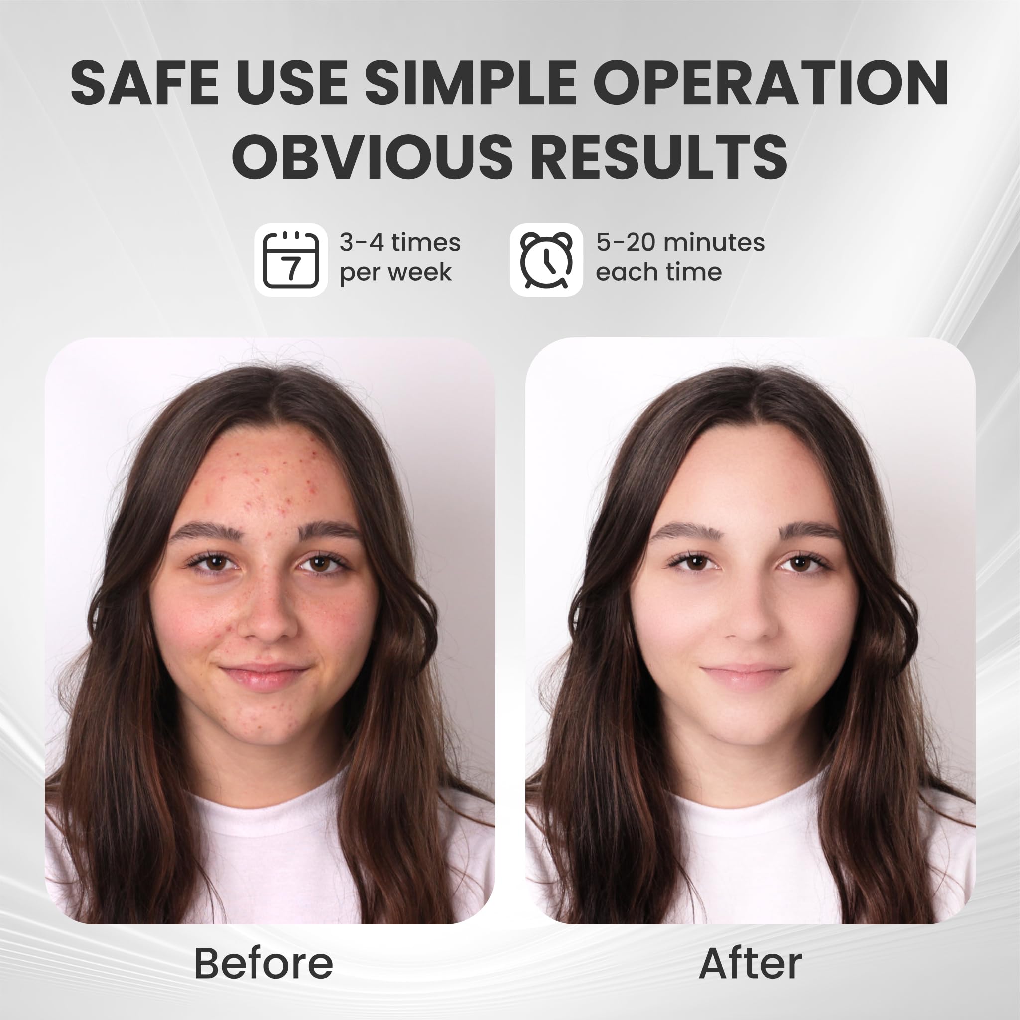 gelpal mask worn on the face highlights 60+ zones for targeted care.