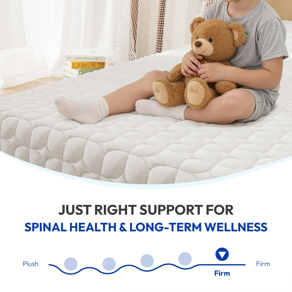 Gelsea twin mattress works with box springs, slatted frames, and adjustable bases