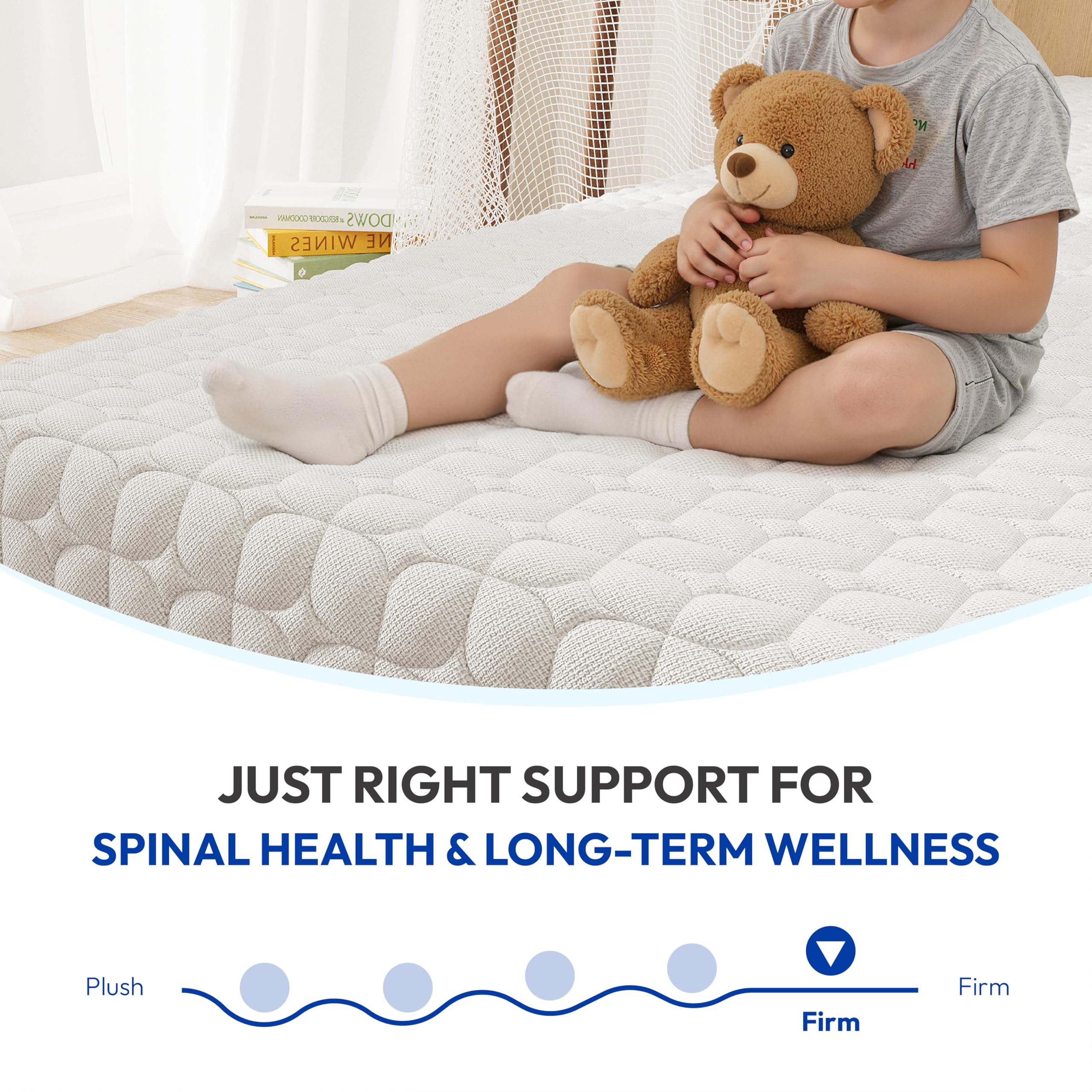 Gelsea breathable cover aids temperature regulation for cooler sleep.