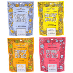 Gem Gem Ginger Candy assorted pack image showing chewy ginger chews for travel and daily snacking