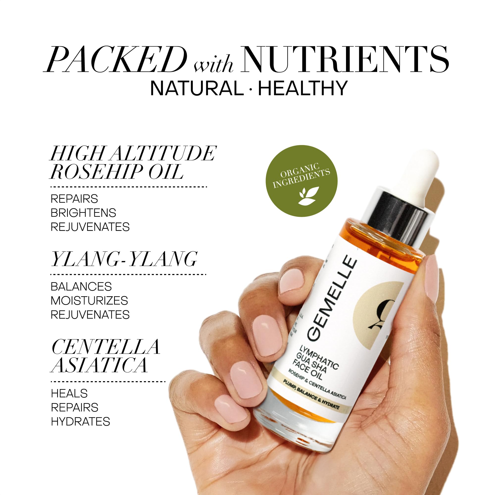 Gemelle Centella Asiatica boosts skin barrier during massage.