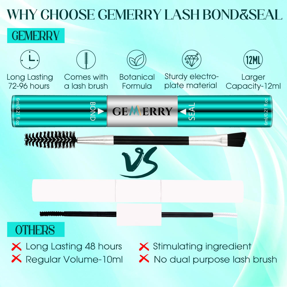 Sealed lashes with GEMERRY seal tip to protect from dust and humidity.
