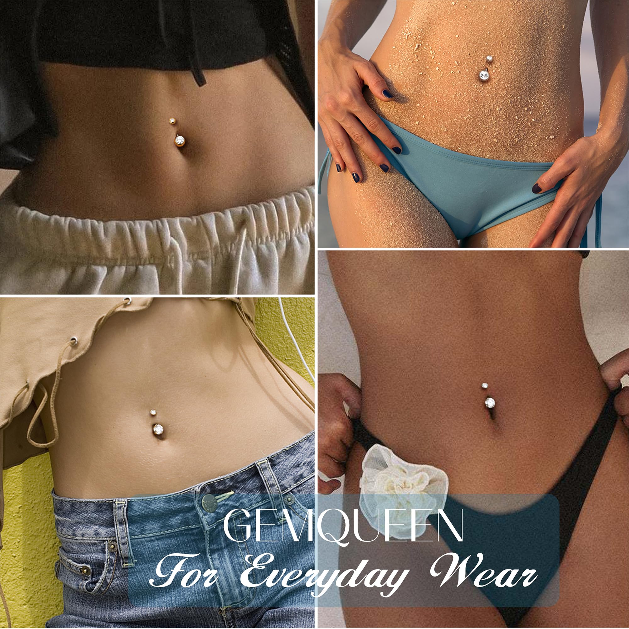 GemQueen care tips for the belly ring with aftercare support