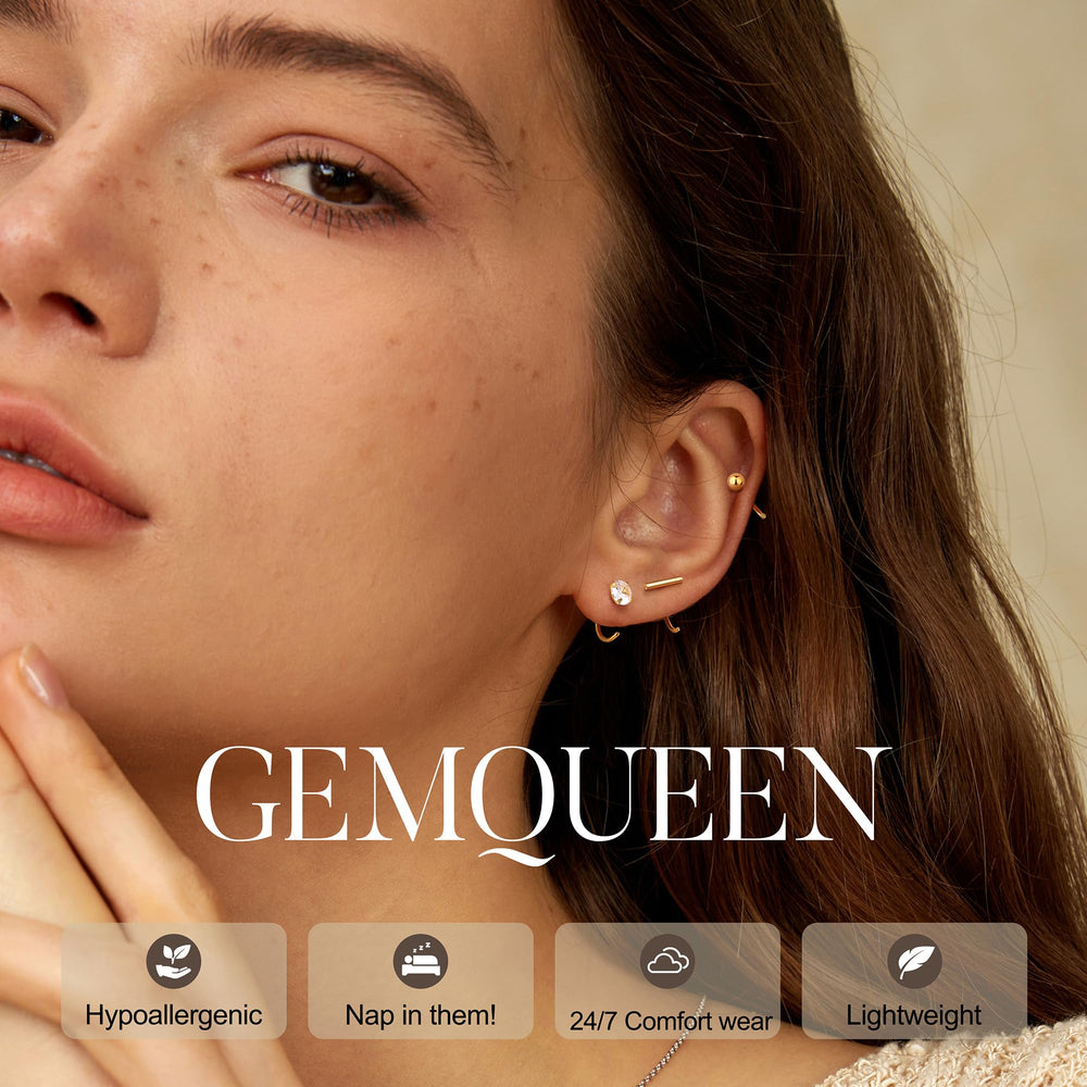 GEMQUEEN cubic zirconia stones add high brilliance without heavy styling