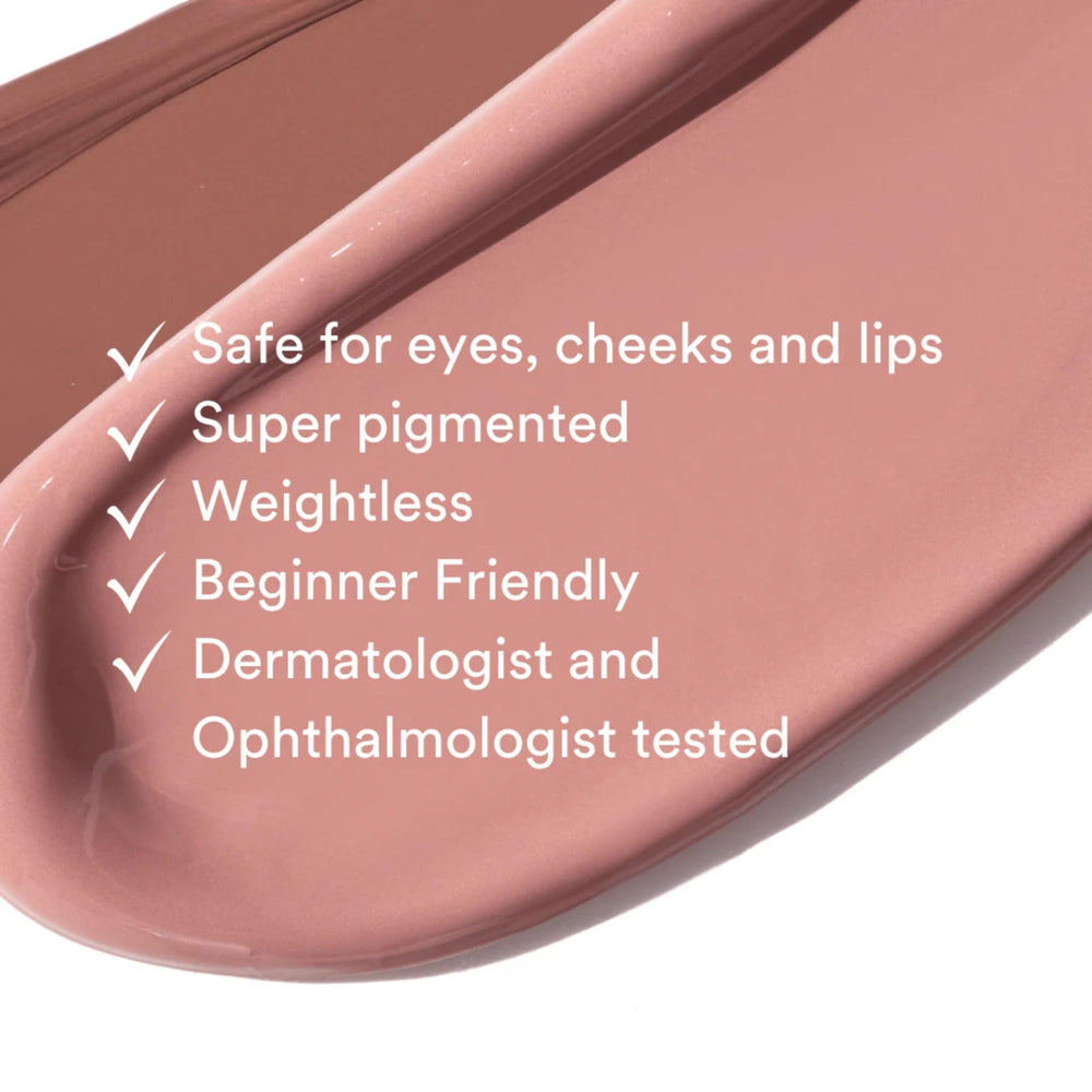 Gen See Mixed Media Matte Liquid Eyeshadow Linen precision-tip enables defined eyeliner.