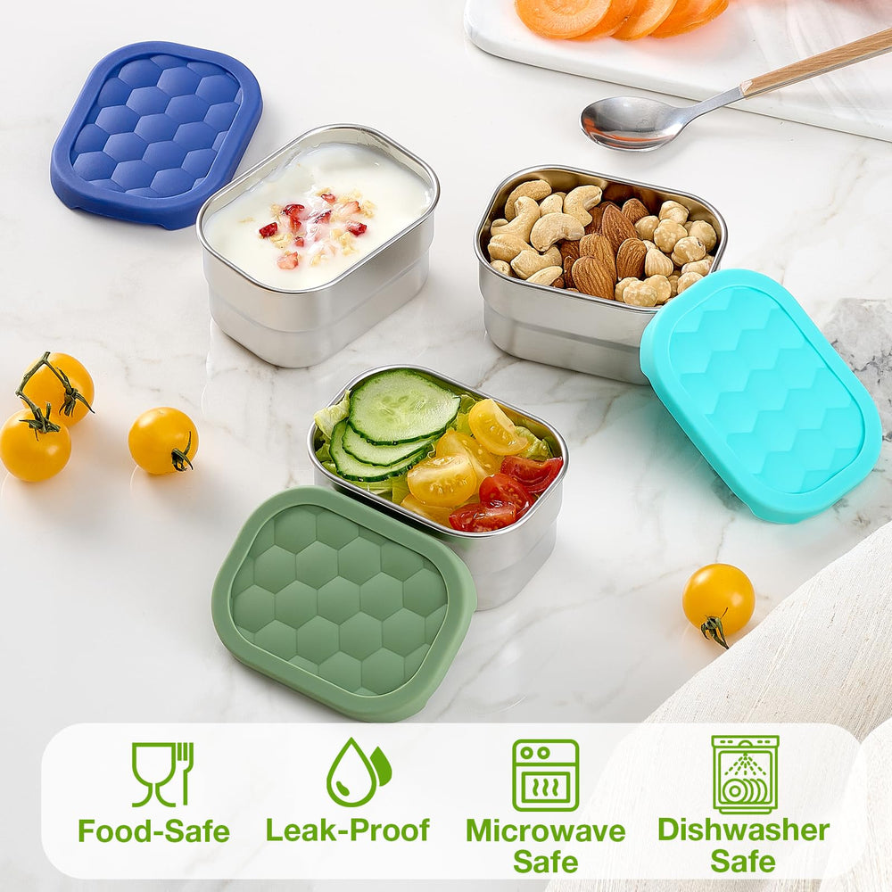 Gencywe 8 oz kid snack container in use for portions.