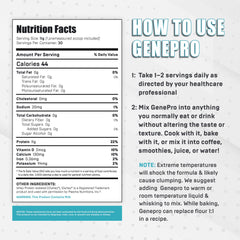GENEPRO GEN. 3 unflavored protein powder scoop for easy serving