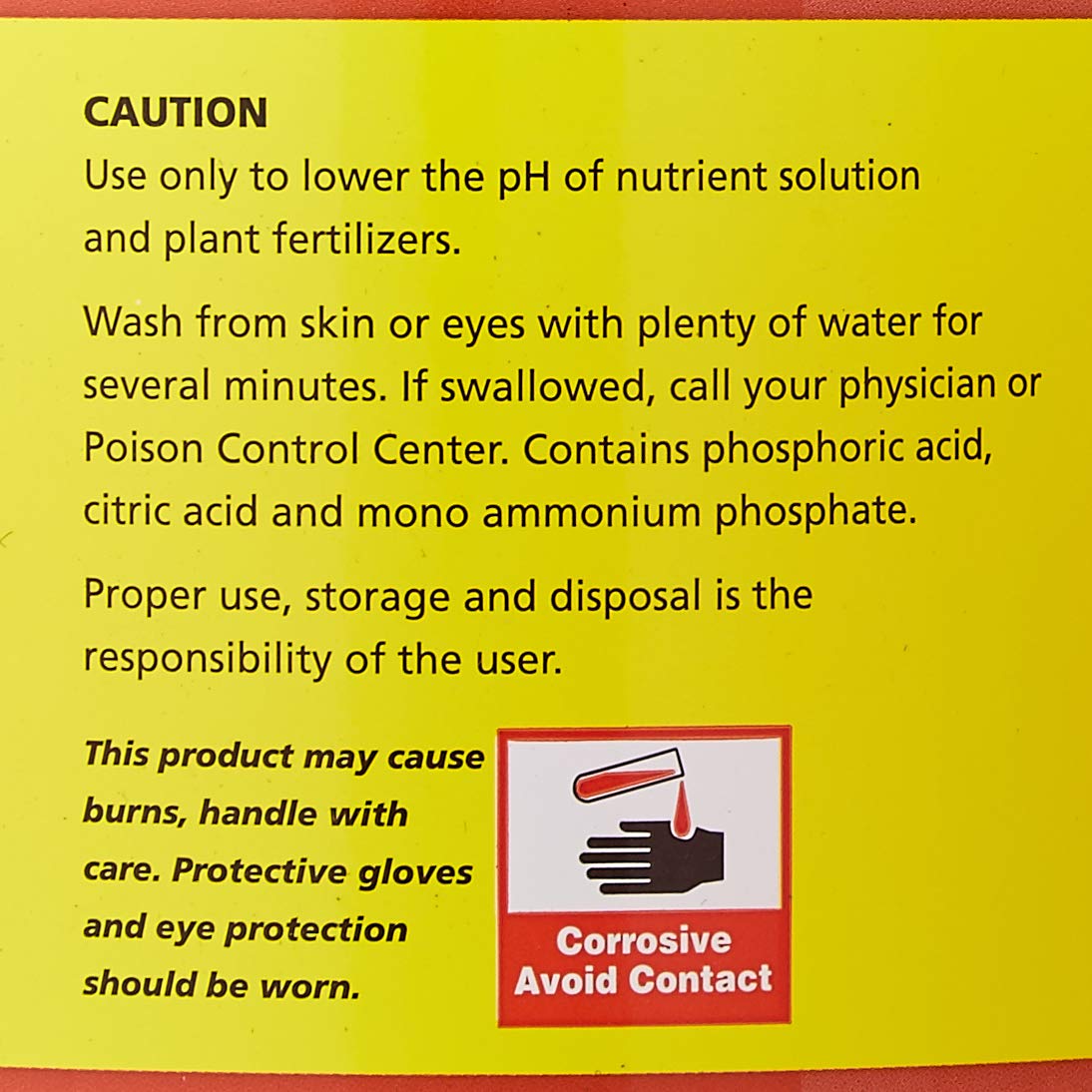 General Hydroponics pH Down bottle on shelf emphasizes reliable buffering for nutrient mix.