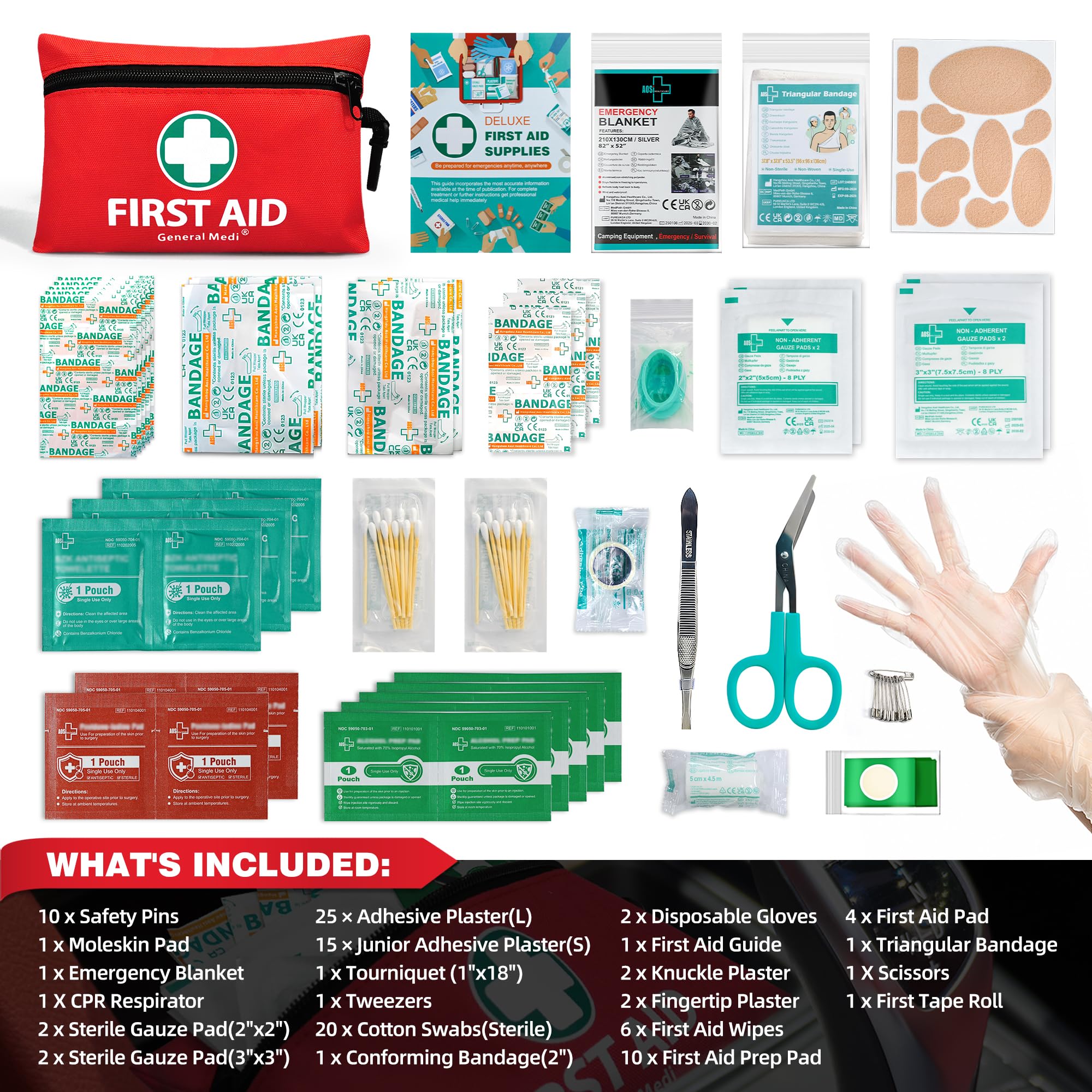 General Medi emergency foil blanket ready for compact warmth in emergencies.