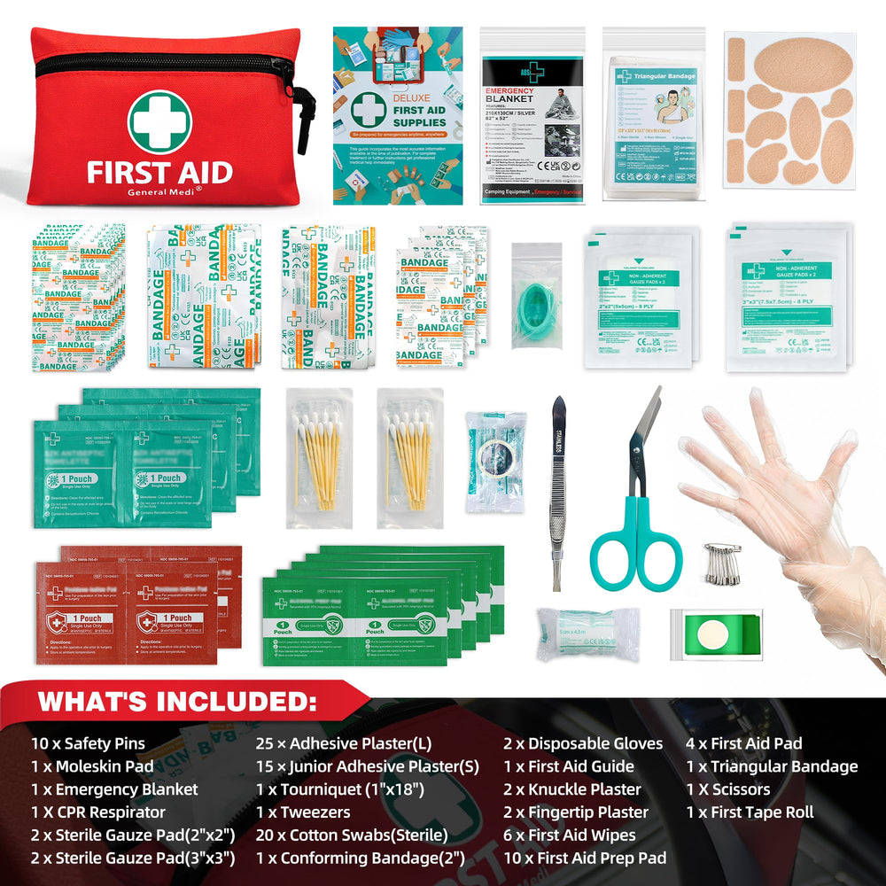 General Medi emergency foil blanket ready for compact warmth in emergencies.