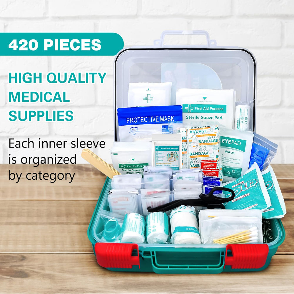 General Medi first aid kit organized compartments for quick access.