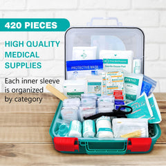 General Medi first aid kit organized compartments for quick access.