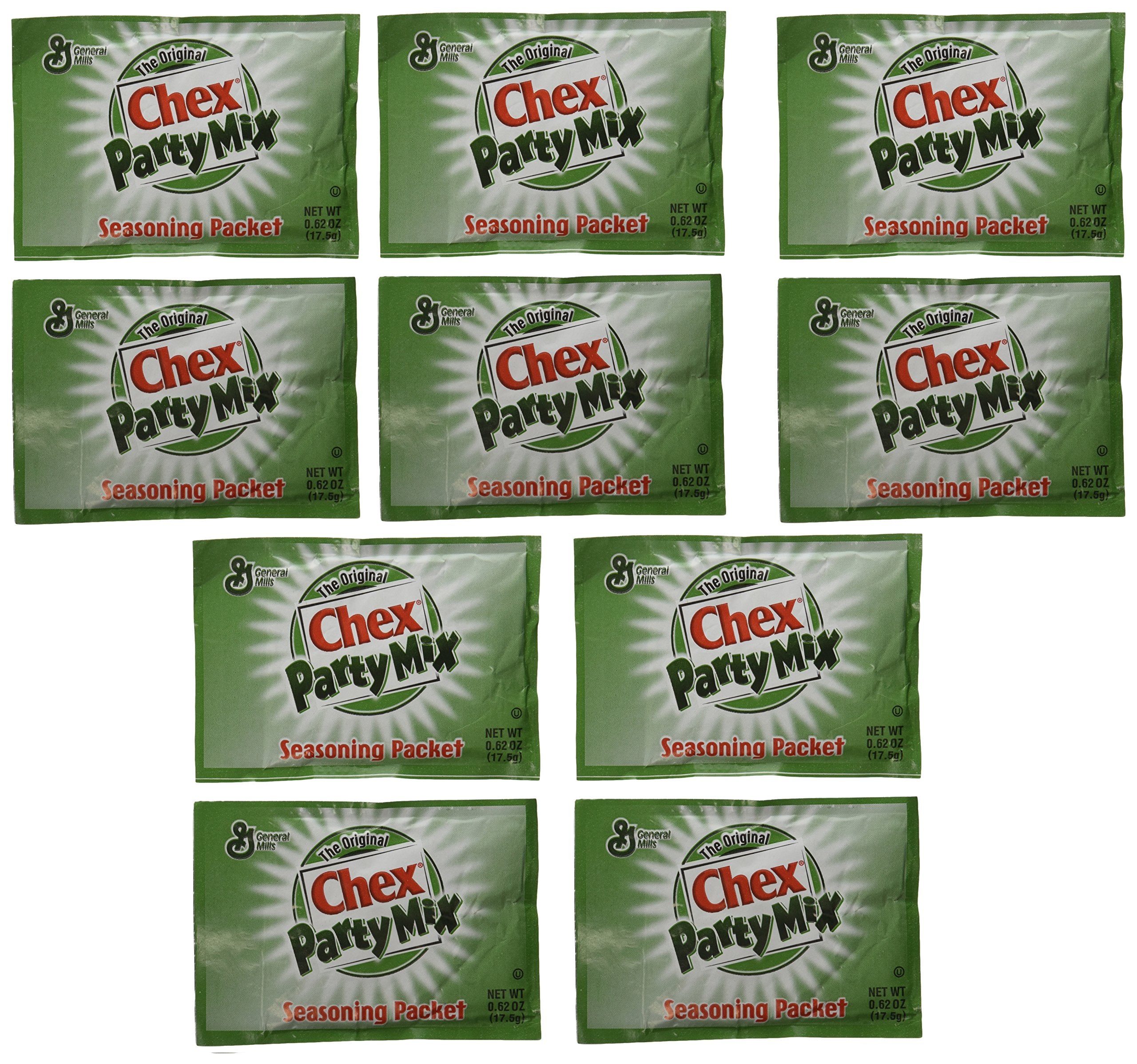 General Mills Chex Original Party Mix seasoning packets in a box for easy flavoring.